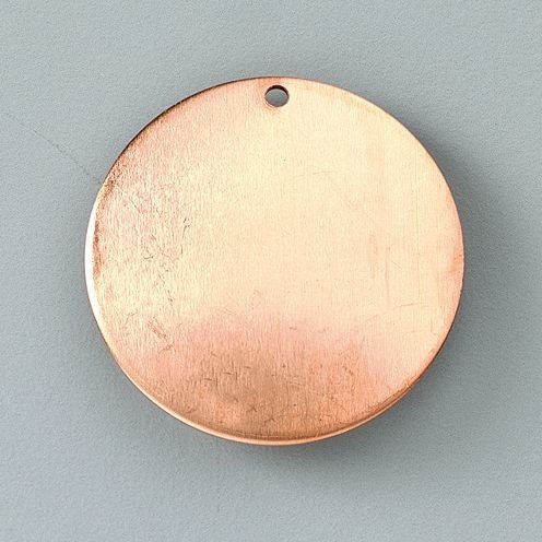 9933352 Round Copper Pendant 29mm- Enamelling Accessories
