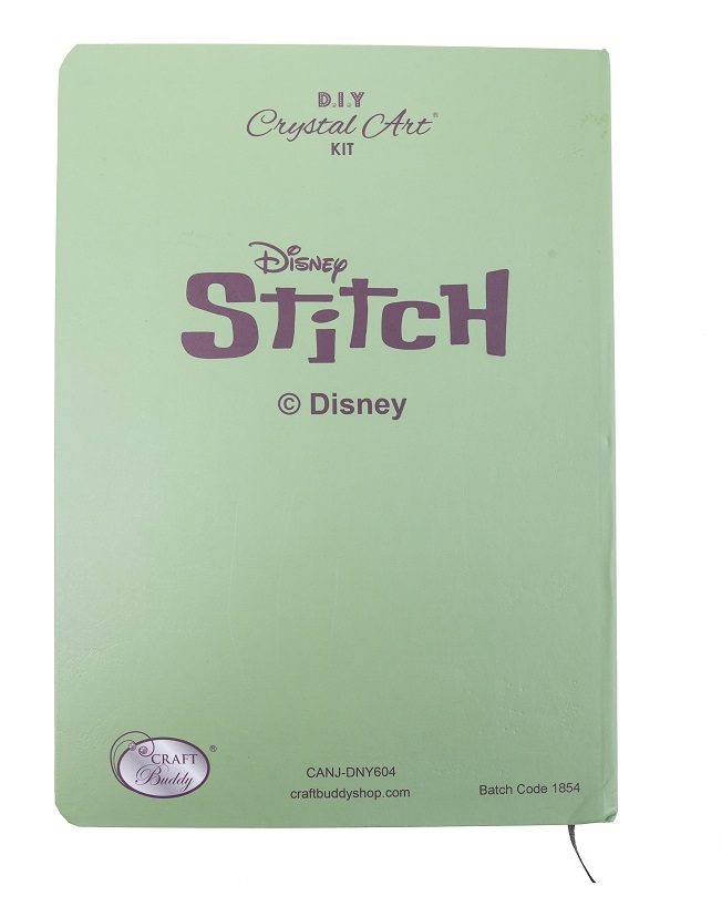 CANJ-DNY604 Stitch Crystal Art Notebook Kit reverse