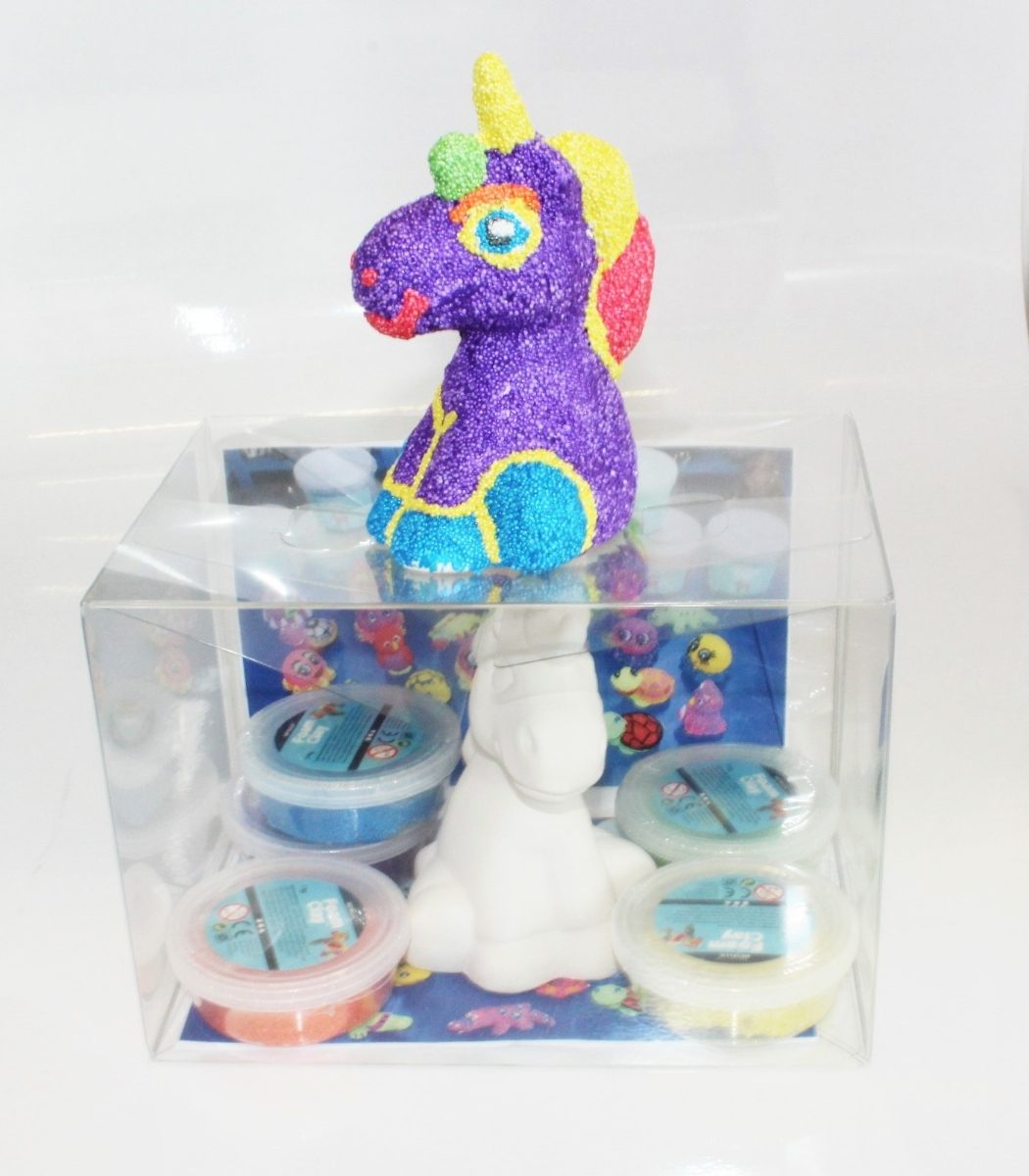 Take Out Box with Unicorn Party Animal and Foam Clay