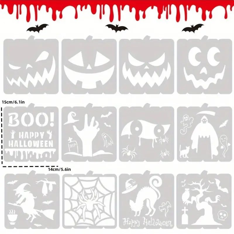 Halloween Stencil Set (12)