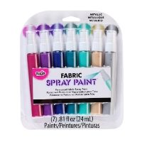 Multi Mini Metallic Fabric Spray Paint (7pk)