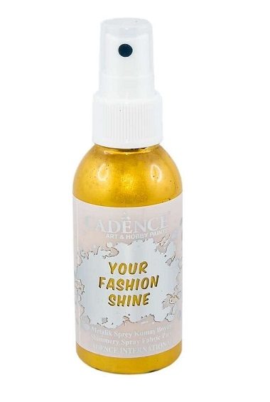 Gold - Your Fashion Shine Metallic Fabric Spray Paint 100ml