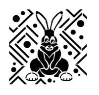 Bunny Large Stencil - 25x25cm