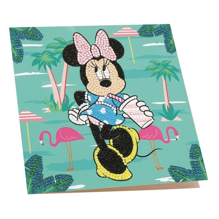 Minnie on Holiday - Crystal Art Card Kit 18cm