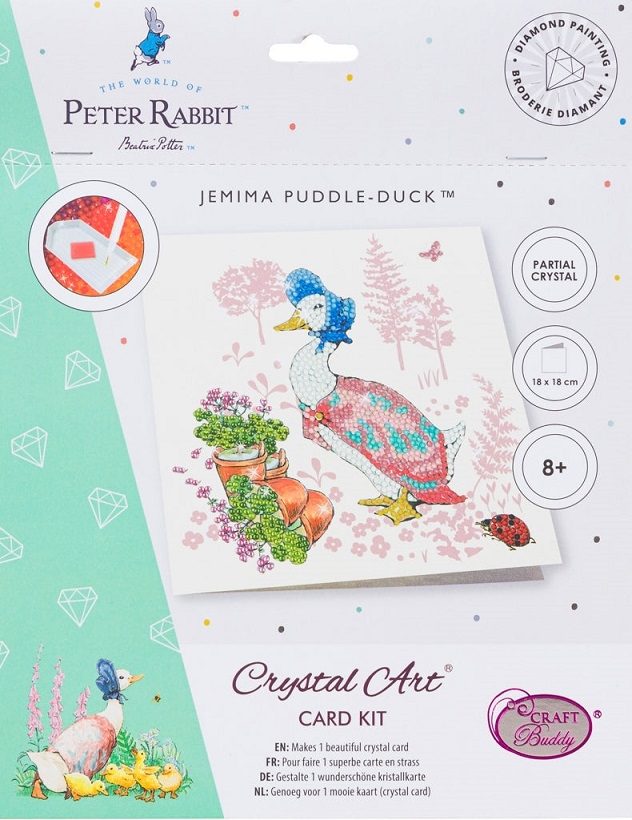 Jemima Puddle-Duck 18x18cm Crystal Art Card Kit