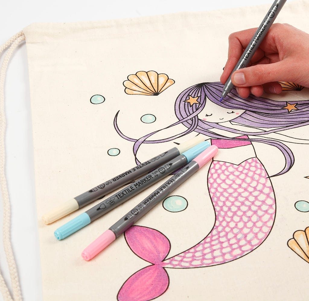 Drawstring Bag Mermaid 47 x 41cm
