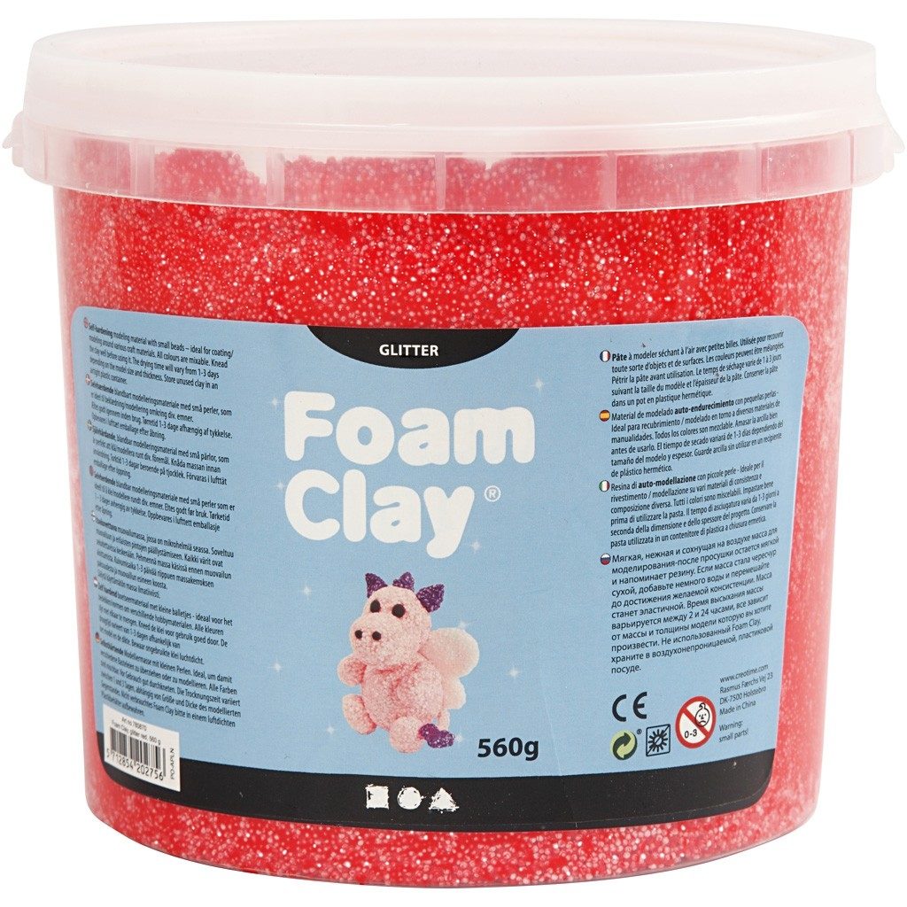 780870 Red Glitter Foam Clay 560g