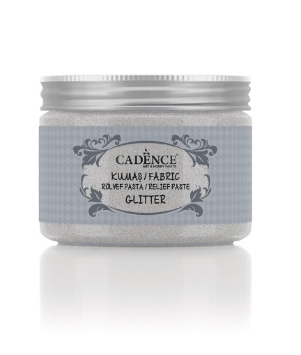 Silver Glitter Relief Fabric Paste 150ml