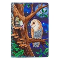 CANJ-1 Owl & Fairy Tree Crystal Art Notebookpic