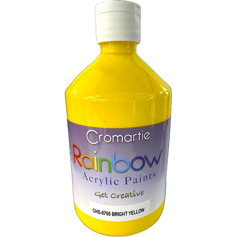 Bright Yellow- Cromartie Rainbow Acrylic Paint 500ml