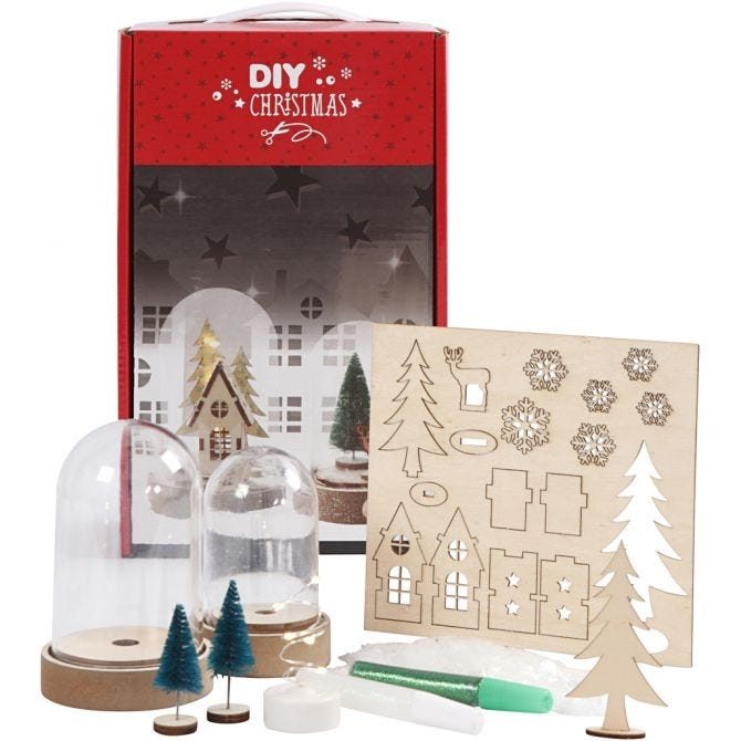 Bells Kits with Wooden Christmas Scene (2)