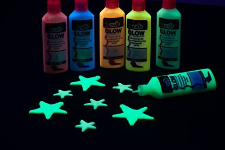 Dimensional 3D Fabric Paint - Glow in the Dark (6 pack)