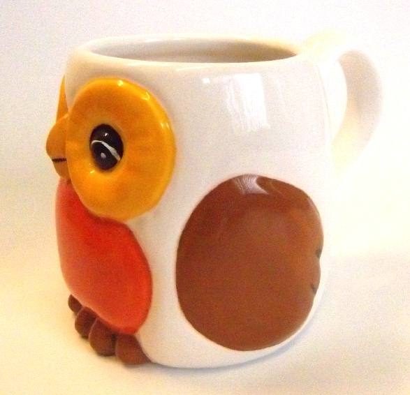 4150 Owl Mug- Unpainted Ceramic Blank Bisqueware Paint Your Own Pottery left view