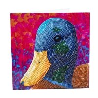 Duck- Crystal Art Card Kit 18x18cm