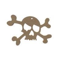 Pirate Skull - Wooden Template  16x12cm