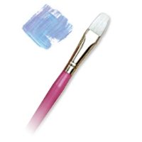 R9425-8 White Bristle Flat Brush