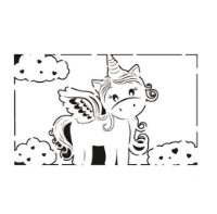 KCS08 Unicorn Stencil Kids Collection Cadence Fabric Stencil