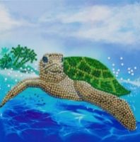 Turtle Paradise 18 x 18cm - Crystal Art Card Kit