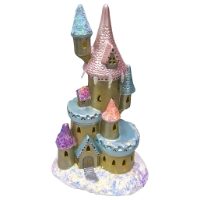 Light Up Castle Paint Your Own Pottery Ceramic Bisque Blank with Glitter Clay