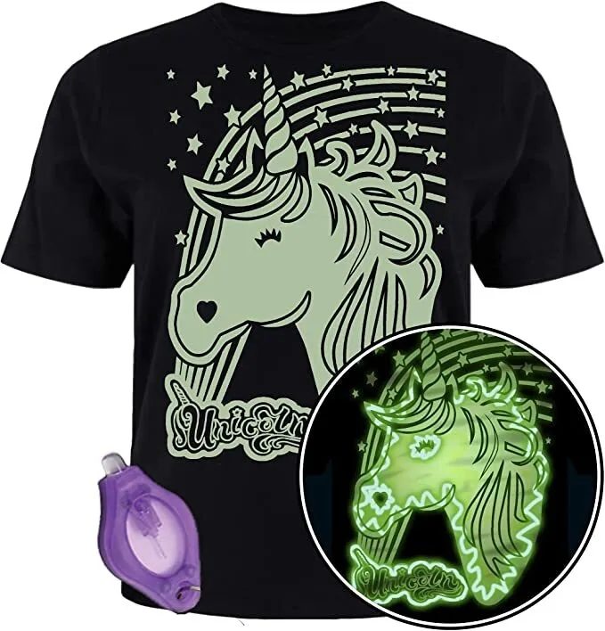 UNICORN GLOW COLOUR IN TSHIRTS AGED 5 - 6