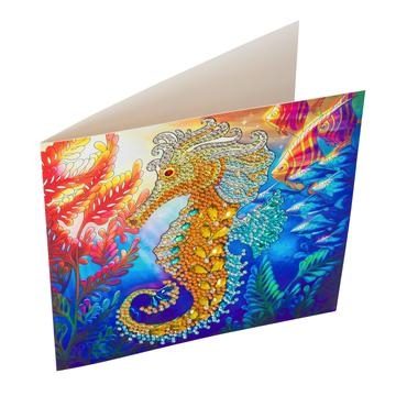 Seahorse Crystal Art Card Kit card