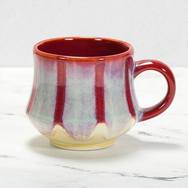 SB134 Hippy Mug- Stoneware Bisque Blank red