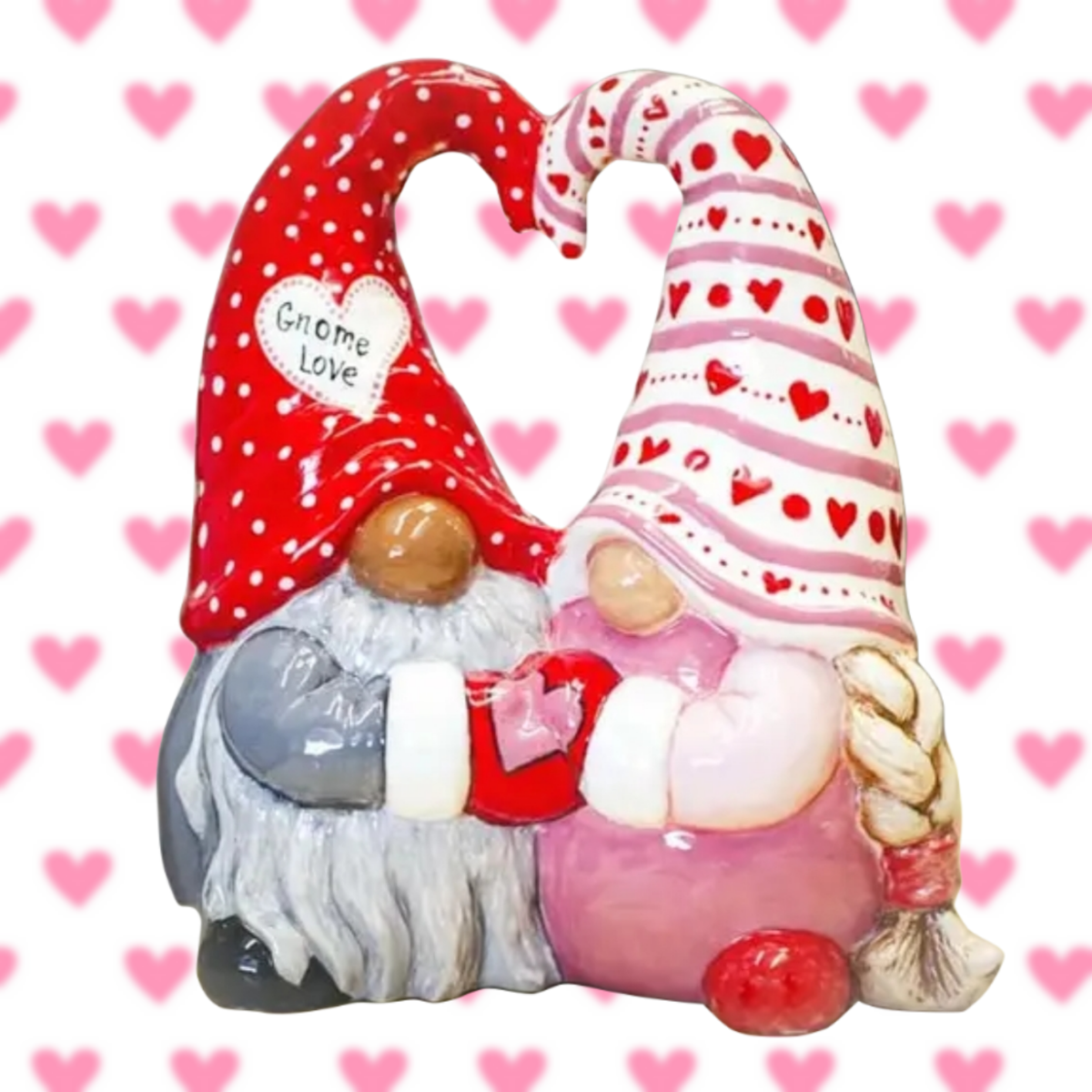 Mr & Mrs Gnome  17.1 x 16.5cm