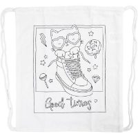 Drawstring Gym Bag - Good Times motif 37x41cm
