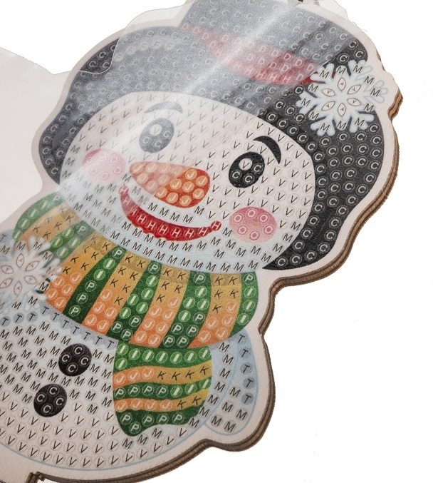 CAFGR-GEN025 Snowman- Christmas Crystal Art Buddy Kit template