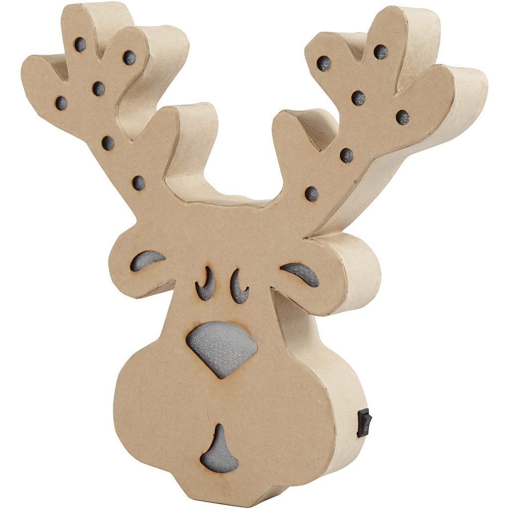 CH54904 Reindeer Head Figure papier mache2