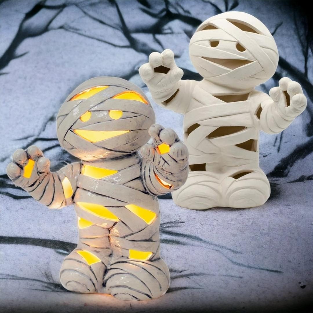 Mummy Lantern Painted Unpainted Bisqueware