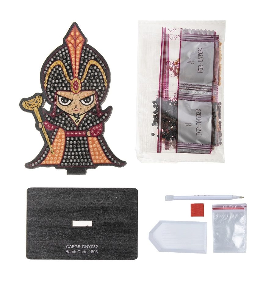 CAFGR-DNY032 Jafar - Disney Crystal Art Buddy Kit contents