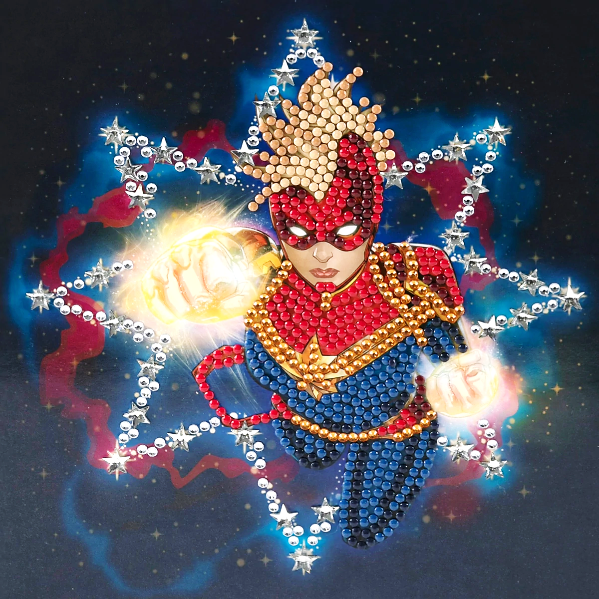 Captain Marvel 18 x 18cm Marvel Crystal Art Card Kit