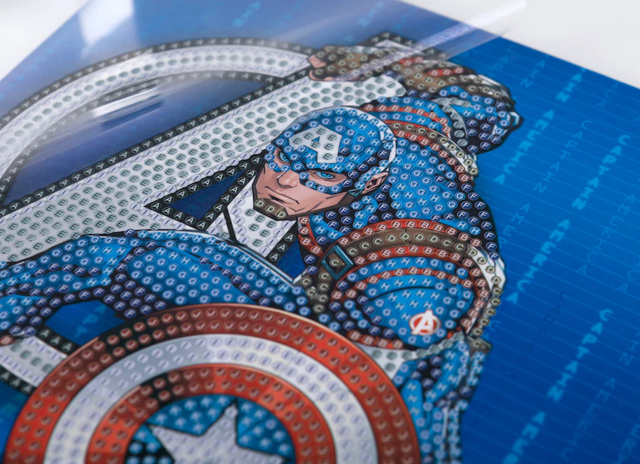 Captain America 18 x 18cm Marvel Crystal Art Card Kit