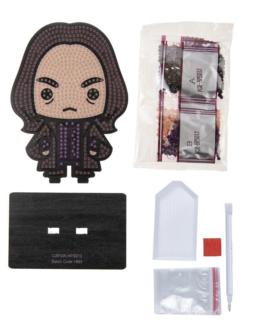 CAFGR-HPS012 Severus Snape - Harry Potter Crystal Art Buddy Kit contents