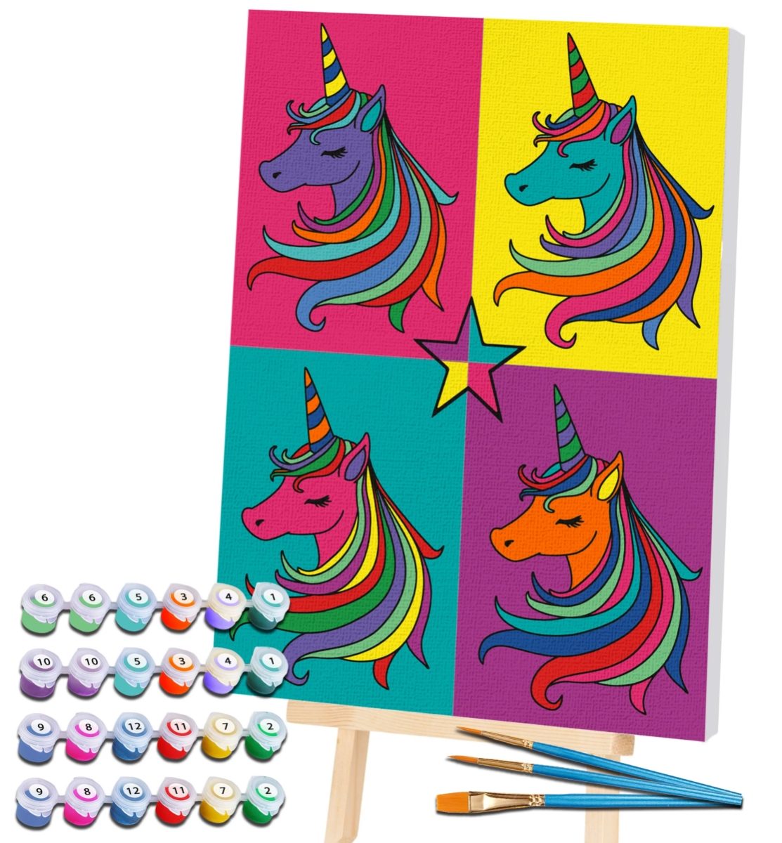 UNICORN PAINT BY NUMBERS 40 X 30CM