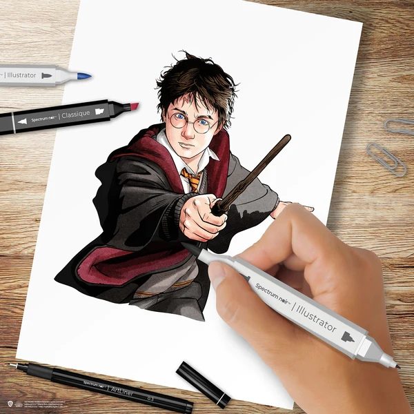 HP1-HARR Harry Potter - Harry Potter Fan Art Like a Pro Kit Colouring