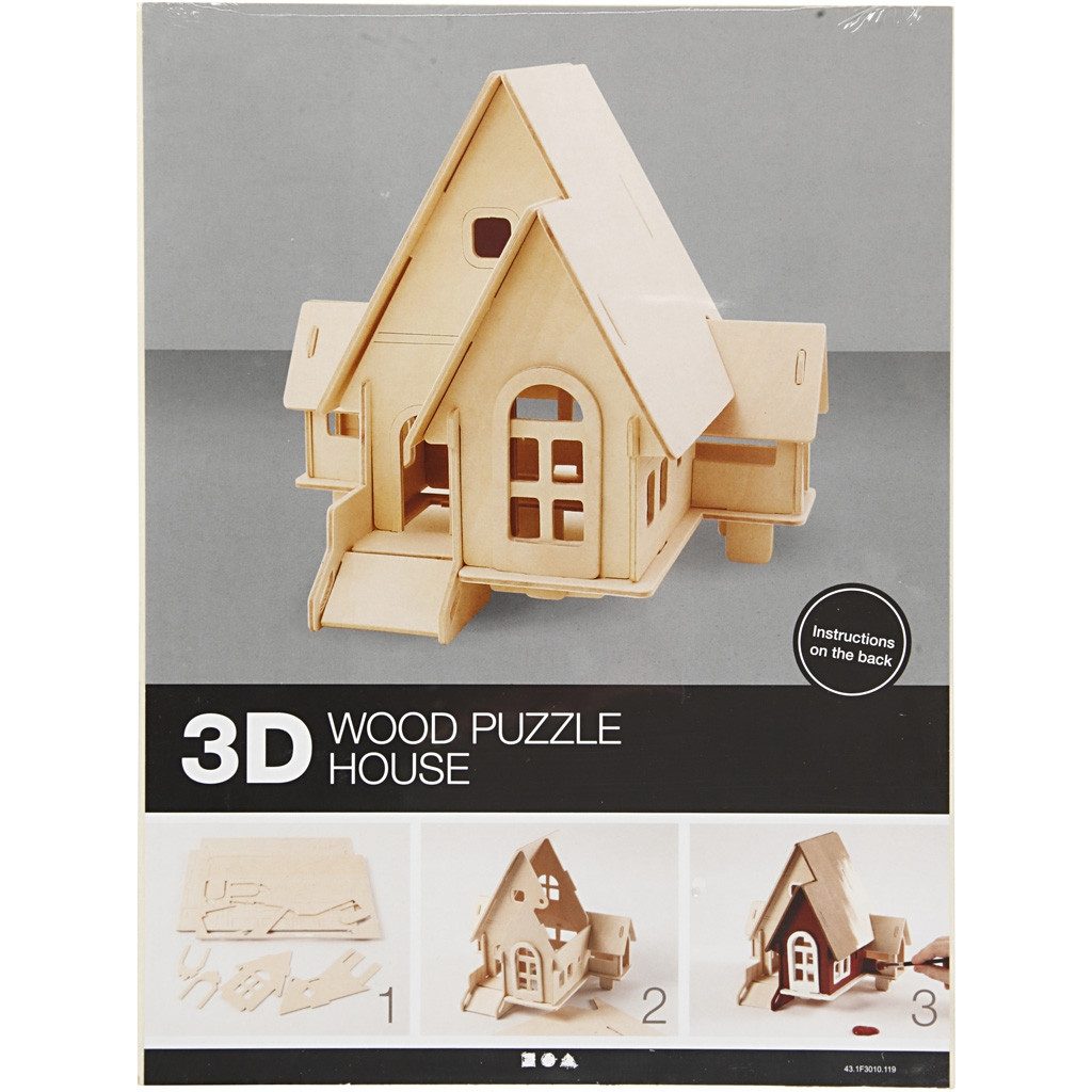 CH57874 Wooden House with Ramp Construction Kit package