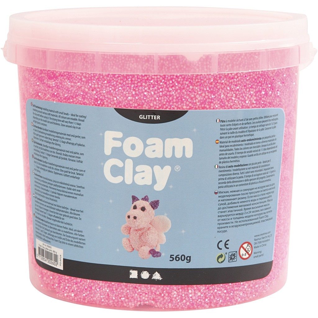 CH780820 Pink Glitter Foam Clay