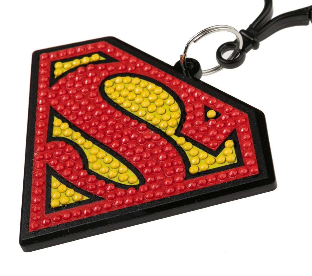 CABC-DCU002 Superman- DC Series Crystal Art Kit Bag Charm Close Up