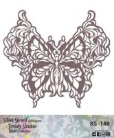 KS140 Butterfly Trendy Shadow Fabric Stencil pack