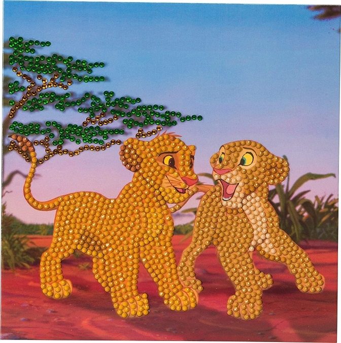 Simba & Nala - Disney Crystal Art Card Kit 18cm
