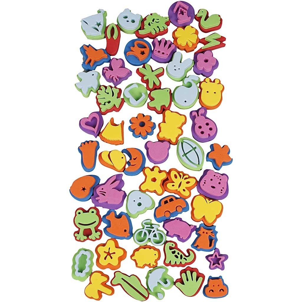 CH28559 Foam Stamps (55 Assorted) 3-5cm