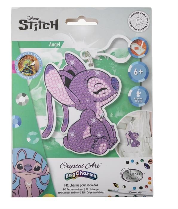 CABC-DNY001 Angel - Disney Series Bag Charm Crystal Art Craft Kit Packaging