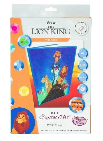 CANJ-DNY600 Lion King Pride Rock Disney Crystal Art Notebook Kit (packaging)