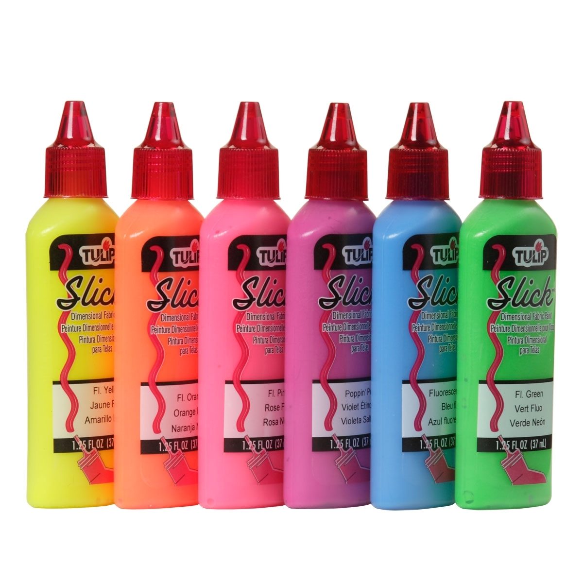 Dimensional Fabric Paint - Neon (6 pack) 29027 Tulip Fabric Paint