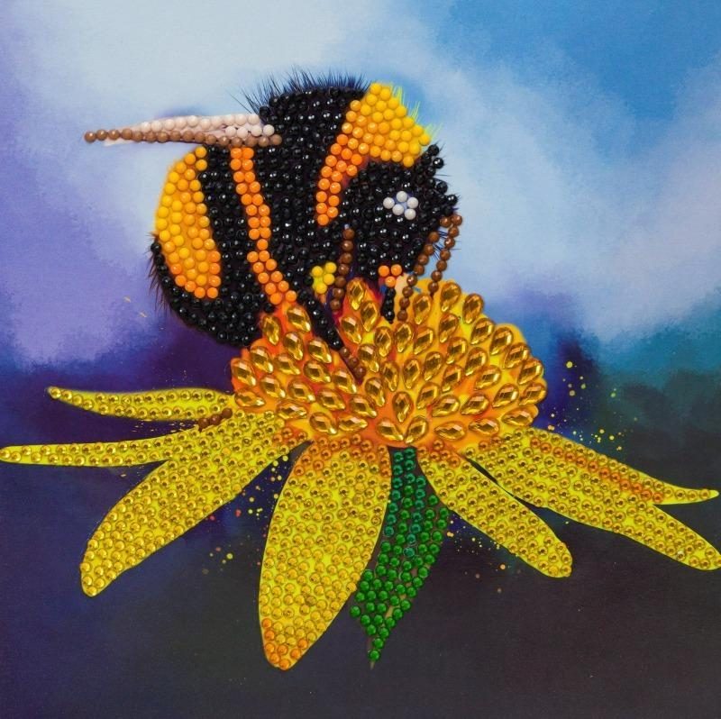 Bumblebee 18 x 18cm - Crystal Art Card Kit
