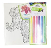 Elephant - Canvas Art with Marker Pens
