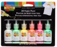 Scribbles 26514 Dimensional Neon Fabric Paint, 6-Pack by Scribbles
