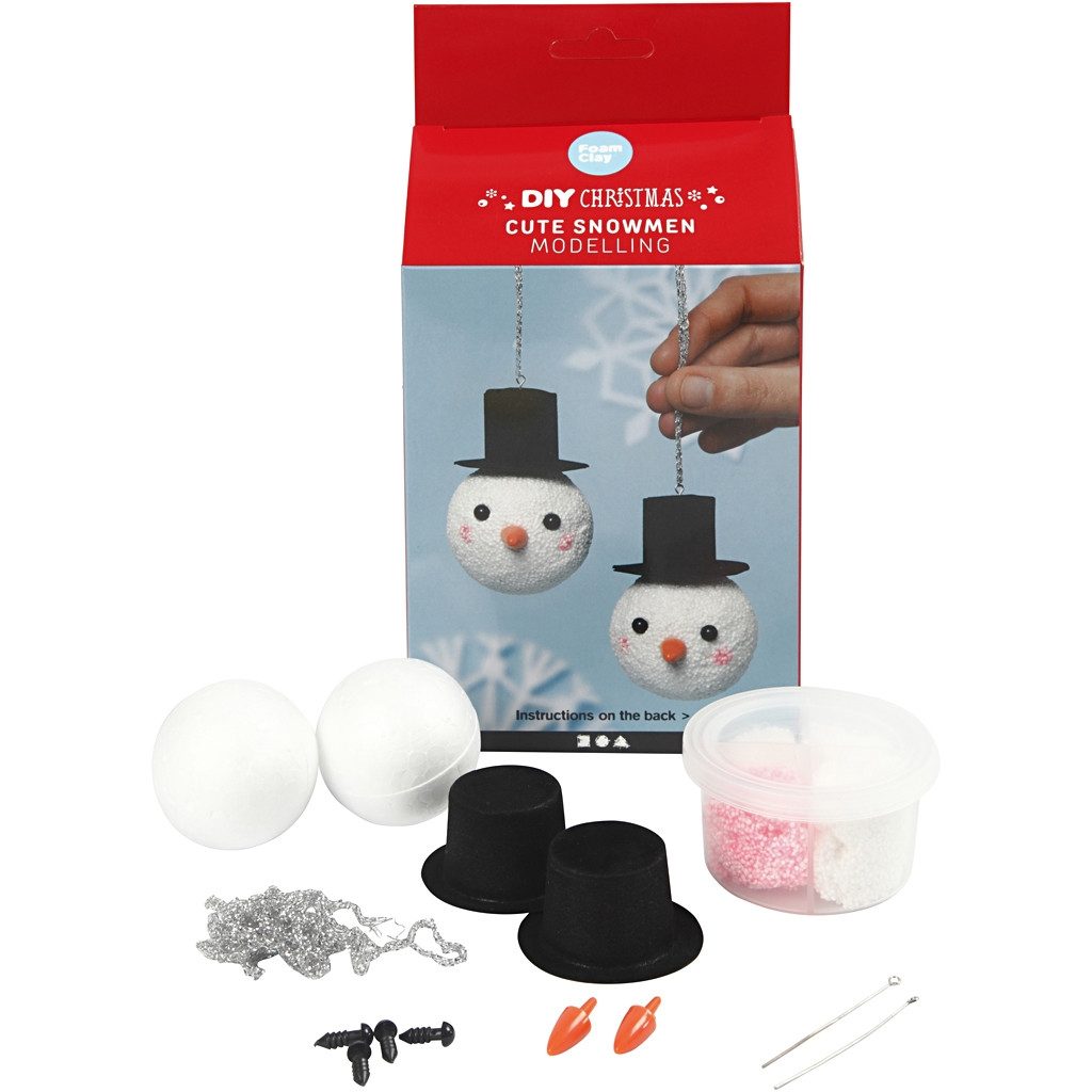 CH100766 Cute Snowmen Foam Clay Modelling Kit